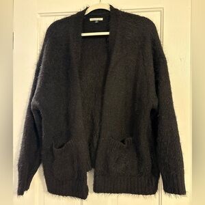 American Eagle Outfitters Fuzzy Black Cardigan